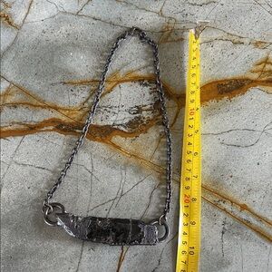 Black Chain Necklace with Black Quartz, real statement piece.